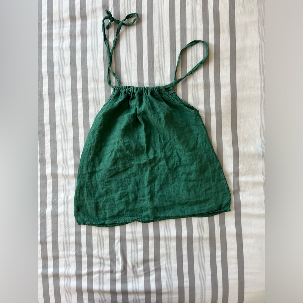 green flowy tank top